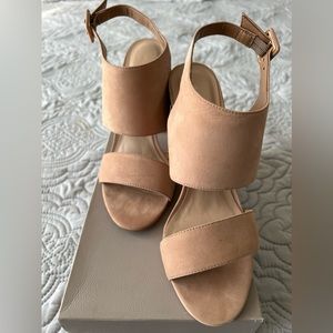 Aldo block heels. Size 10 . Beige